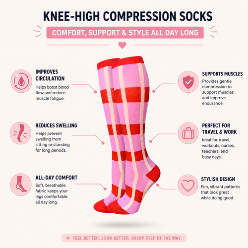 Candy Stripe Compression Socks