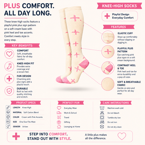 Strawberries & Cream Cross Compression Socks