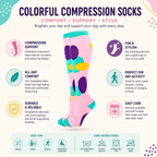 Bubble Pop Pink Compression Socks