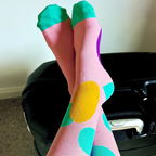 Bubble Pop Pink Compression Socks