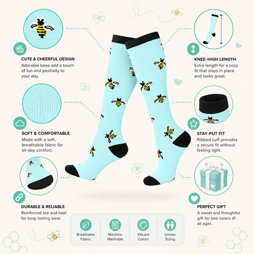 Bumble Bee Compression Socks