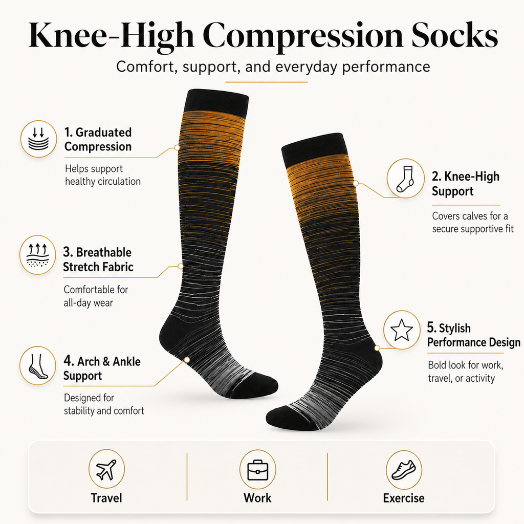Gradient Compression Socks