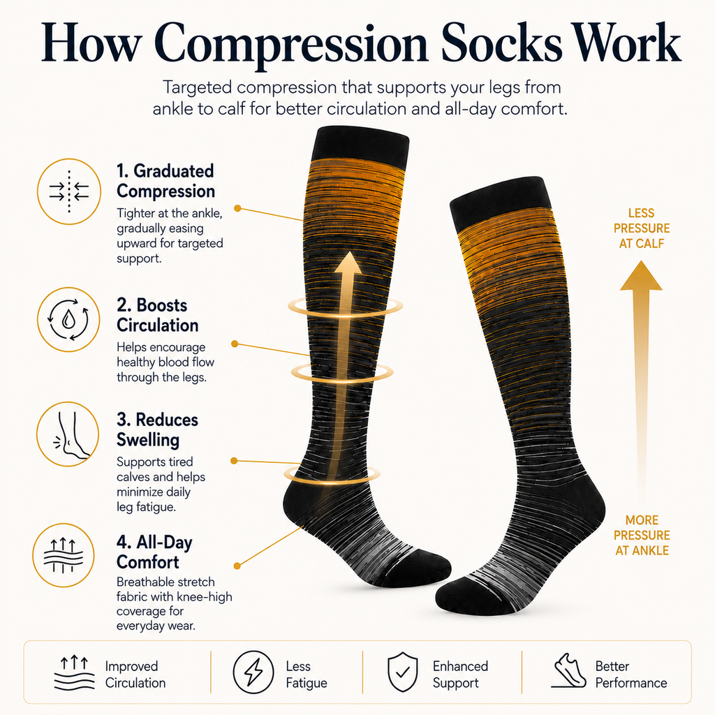 Gradient Compression Socks