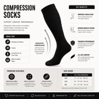 Premium Knee-High Graduated Compression Socks for All-Day Support and Comfort