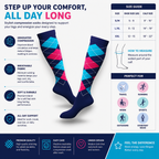 Electric Diamond Knee-High Compression Socks