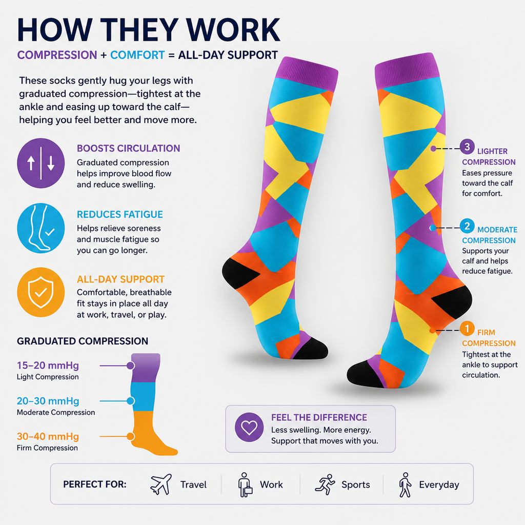 ColorBurst Compression Socks
