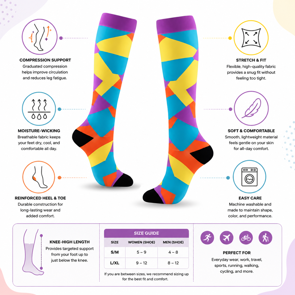 ColorBurst Compression Socks