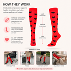 CupidFit Heart Compression Socks