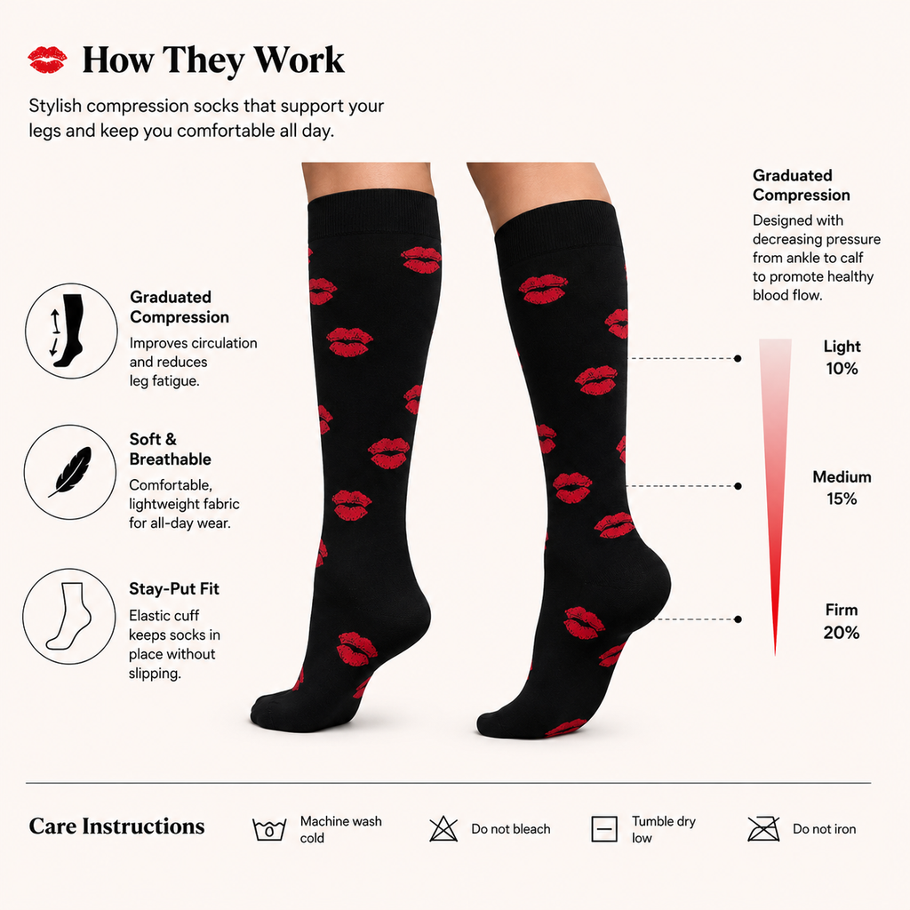 KissPrint Compression Socks