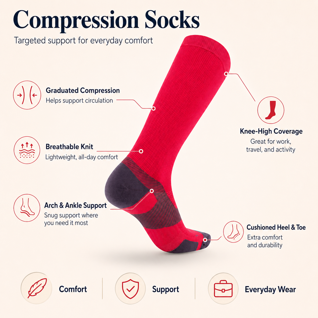 ProFit Performance Compression Socks for Training, Recovery & Everyday Support