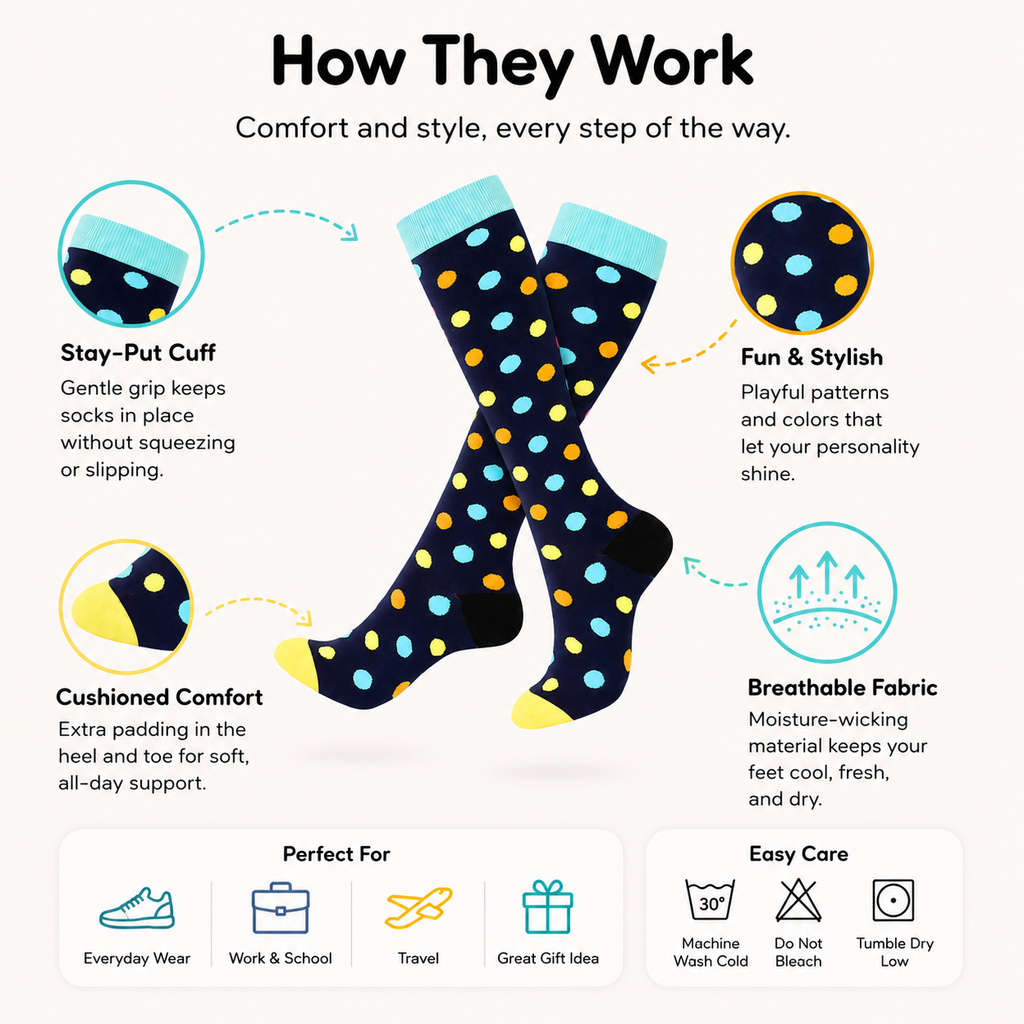 PolkaDot Compression Socks