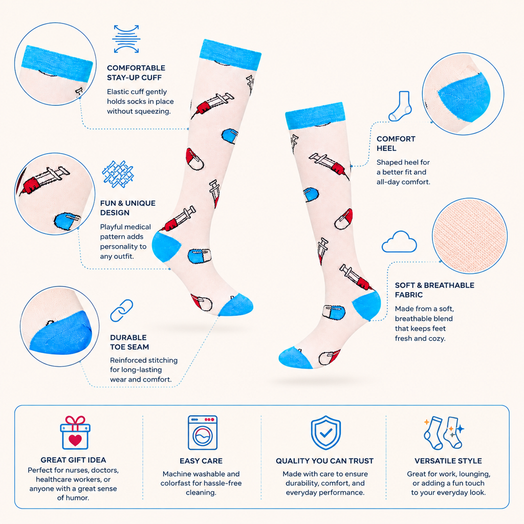 Medical Syringe & Capsule Compression Socks
