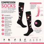 Black Nurse Compression Socks