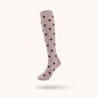 Heart Pattern Compression Socks – Cute Knee High Support Socks for Women