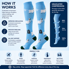 Llama Medical Compression Socks – Fun Nurse & Healthcare Support Compression Socks for Men & Women