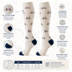 Ambulance Print Compression Socks – Knee High Medical & Nurse Support Stockings