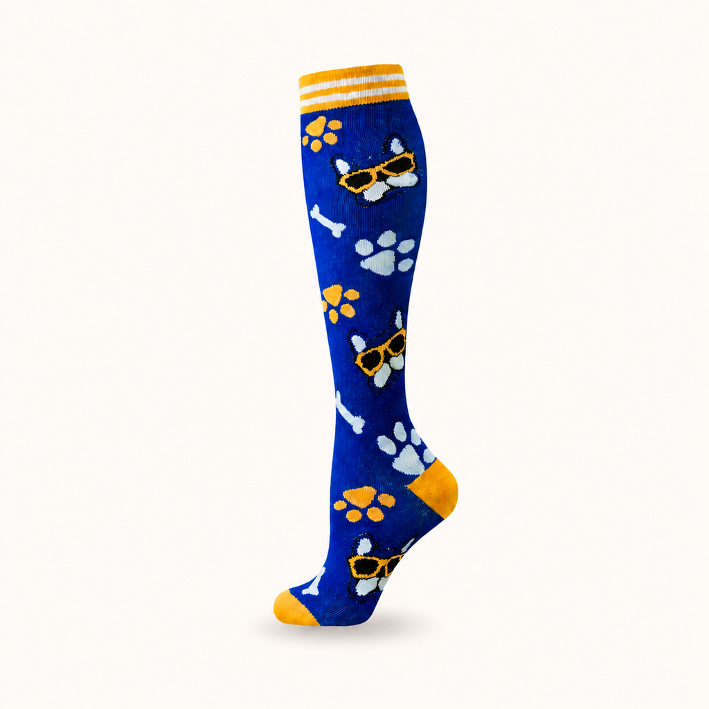 Cool Dog Paw Print Compression Socks for Men & Women