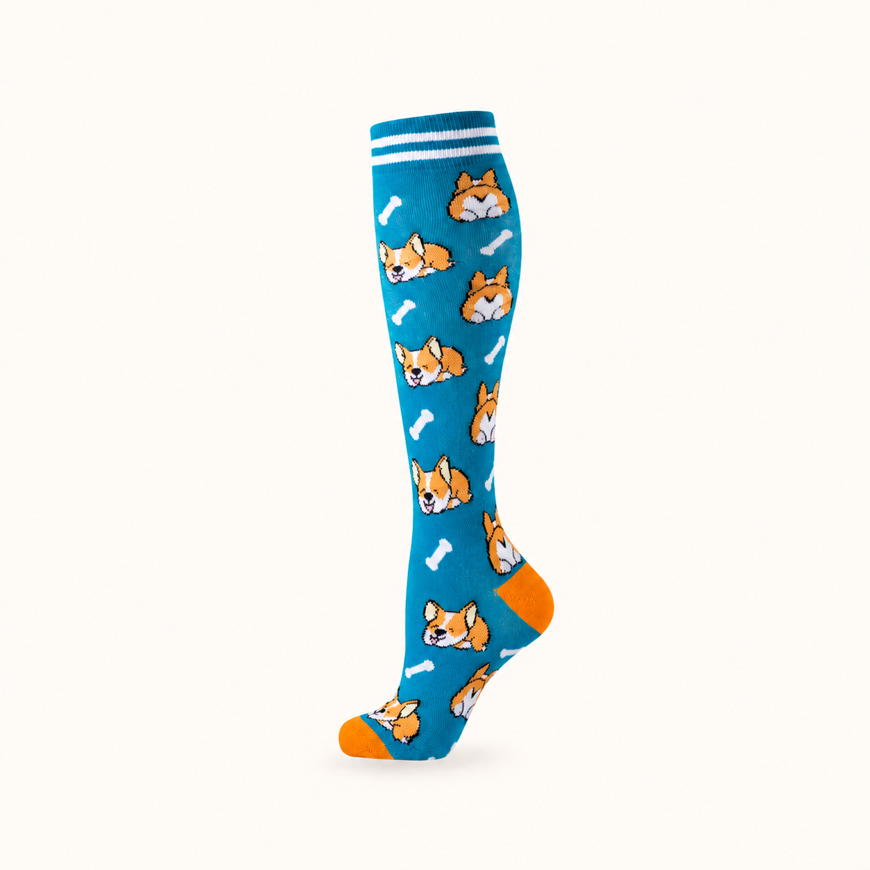 Cute Sleeping Corgi Compression Socks for Men & Women