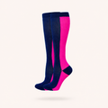 TrendStyle Compression Socks – Neon Pink & Navy Edition