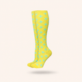 Yellow & Blue Cross Pattern Compression Socks