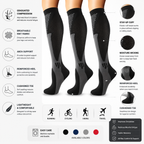 Premium Knee-High Compression Socks- 3 set