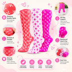 Vibrant Compression Socks – Fun Patterned Support for Running, Travel, and Daily Wear