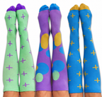 Colorful Patterned Compression Socks – Knee-High Support for Circulation & Comfort