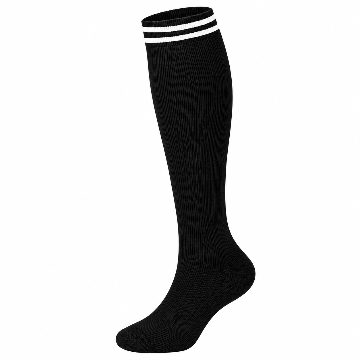 Classic Stripe Compression Socks – Knee High Support Socks for Men & Women