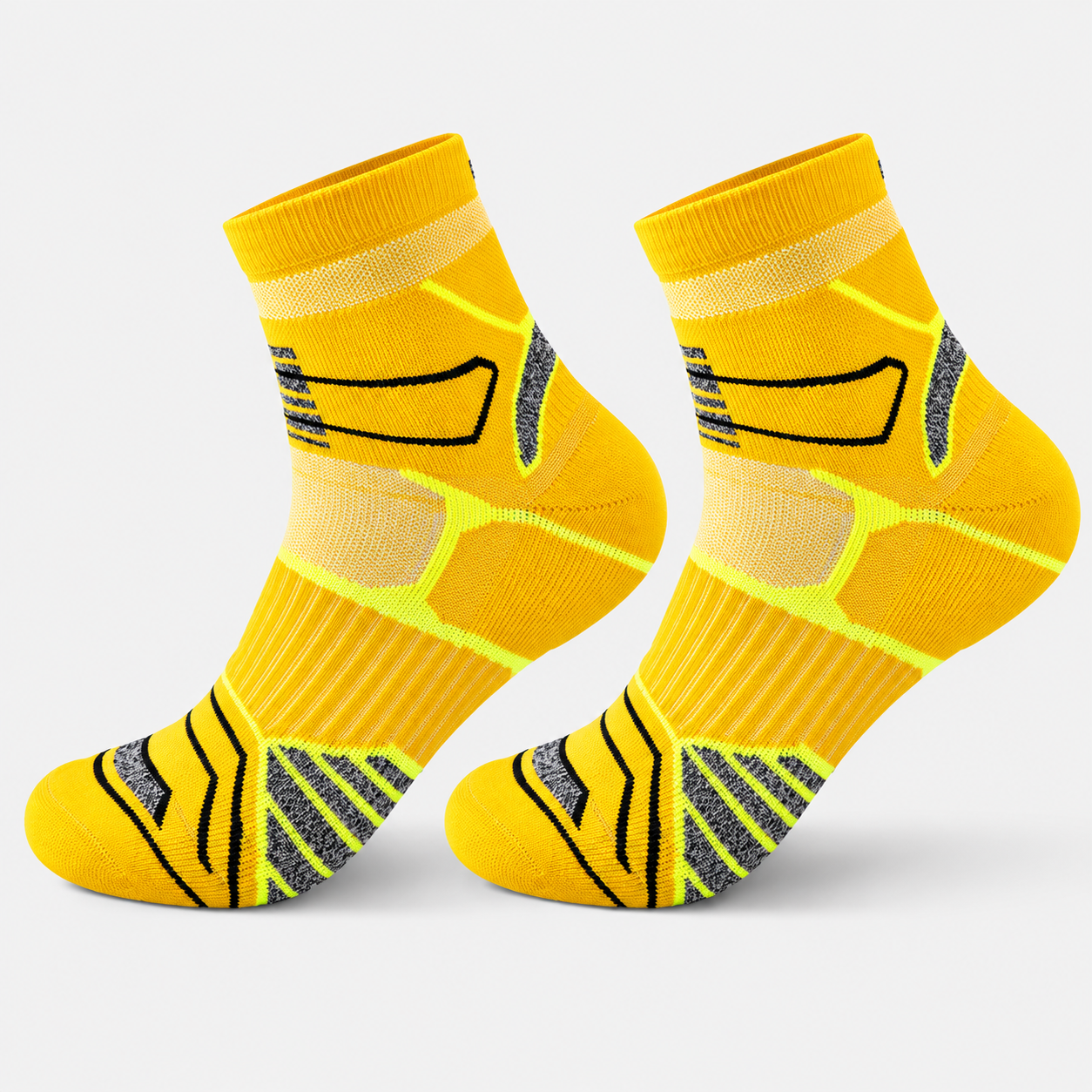Performance Ankle Compression Socks with Arch Support, Breathable Cushioning & Reinforced Heel/Toe