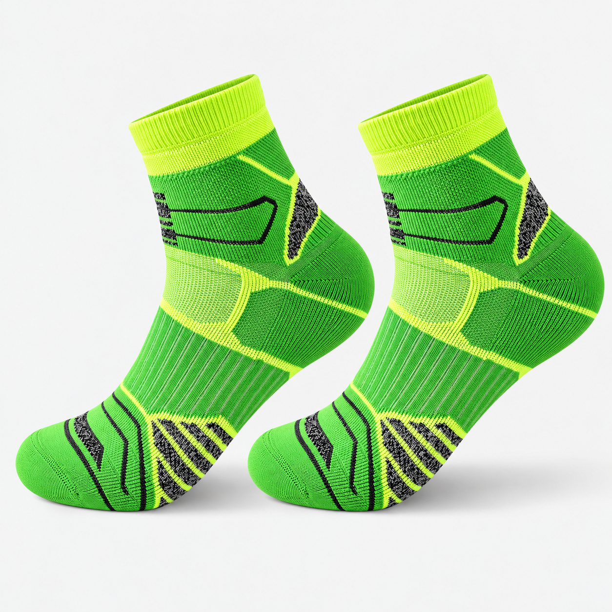 Performance Ankle Compression Socks with Arch Support, Breathable Cushioning & Reinforced Heel/Toe