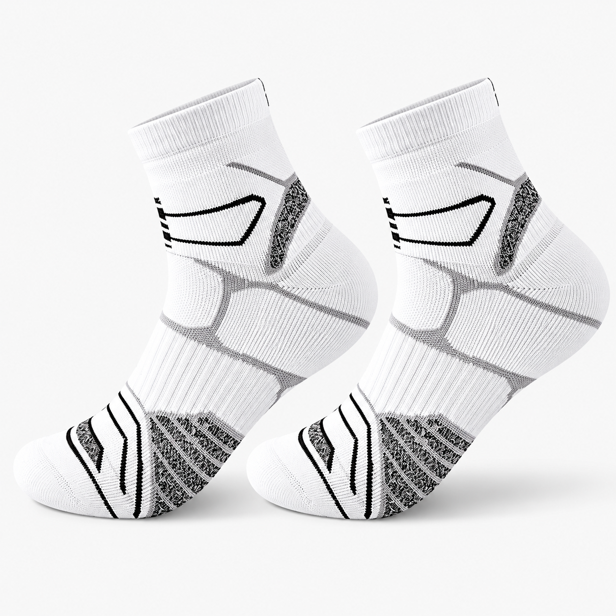 Performance Ankle Compression Socks with Arch Support, Breathable Cushioning & Reinforced Heel/Toe