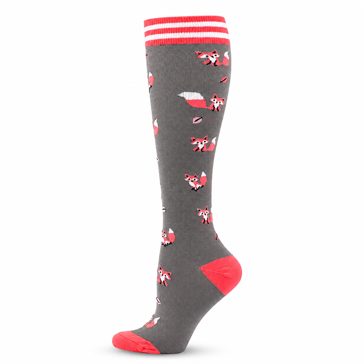 Cute Fox Compression Socks – Knee High Support Socks for Women & Men