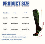 Neon Skull Compression Socks – Breathable Knee-High Athletic Support