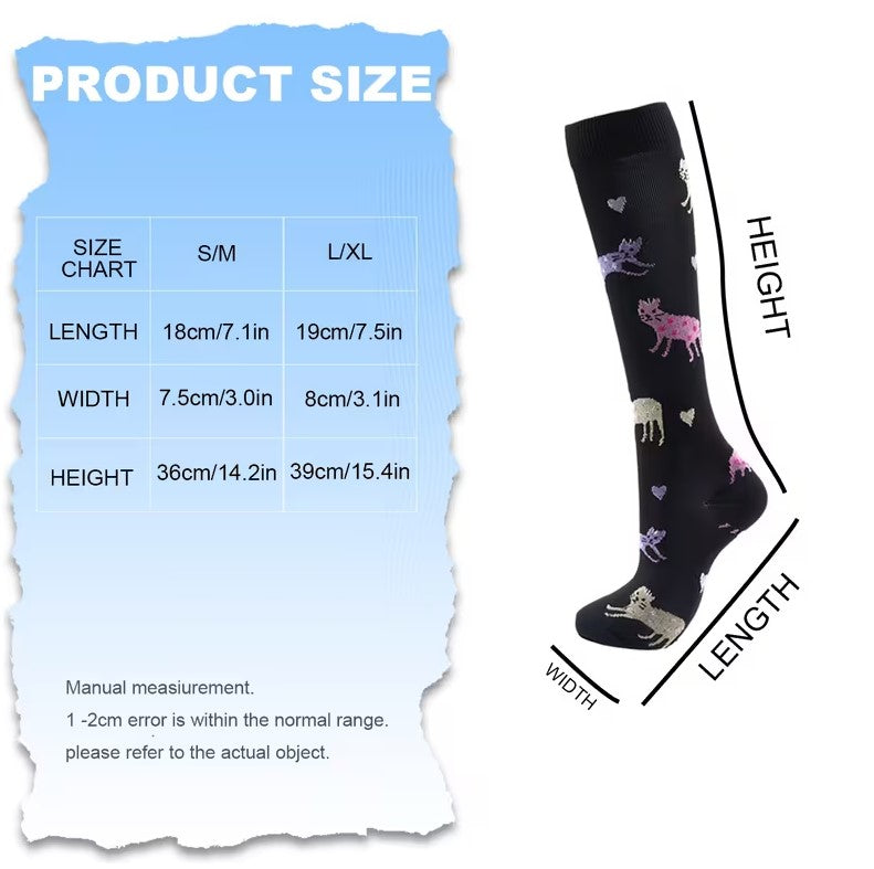 Blush Ribbed Compression Socks – Knee High Support Socks for Everyday Comfort