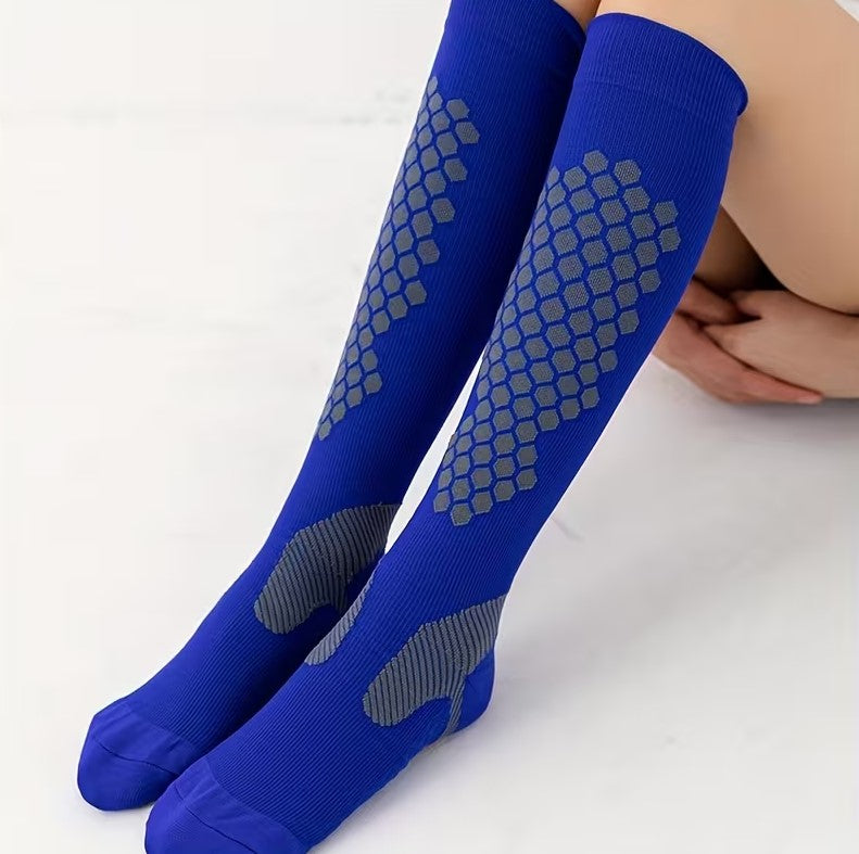 Hex Grip Compression Socks – Knee High Athletic Support Fit