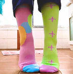 Colorful Patterned Compression Socks – Knee-High Support for Circulation & Comfort