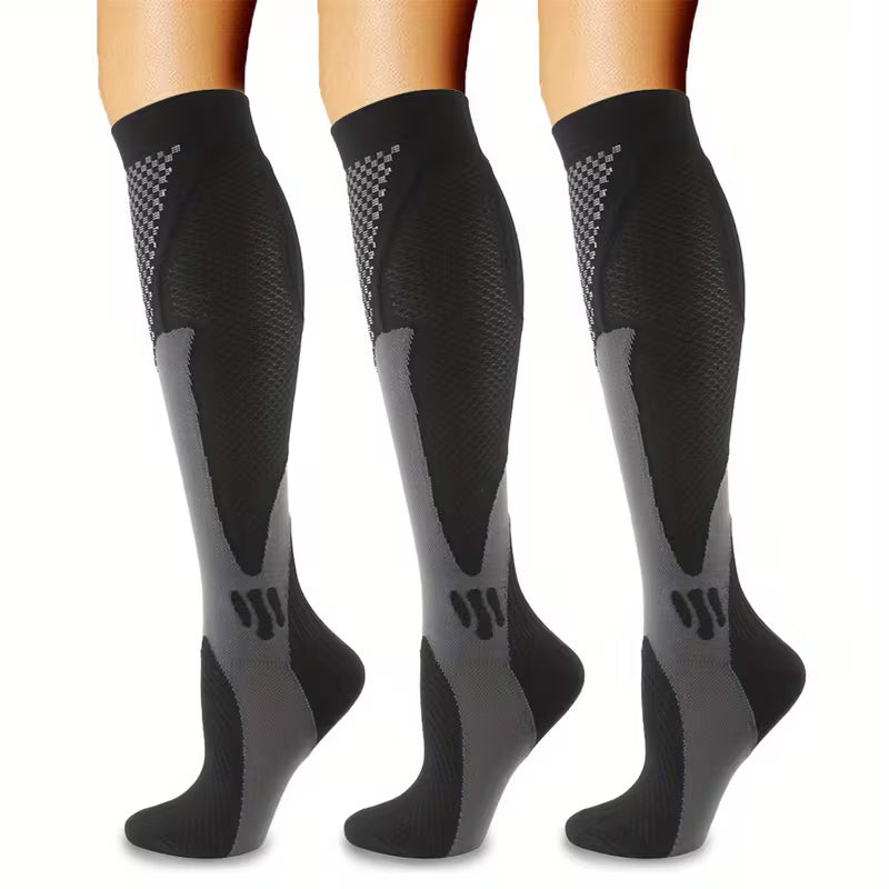 Premium Knee-High Compression Socks- 3 set
