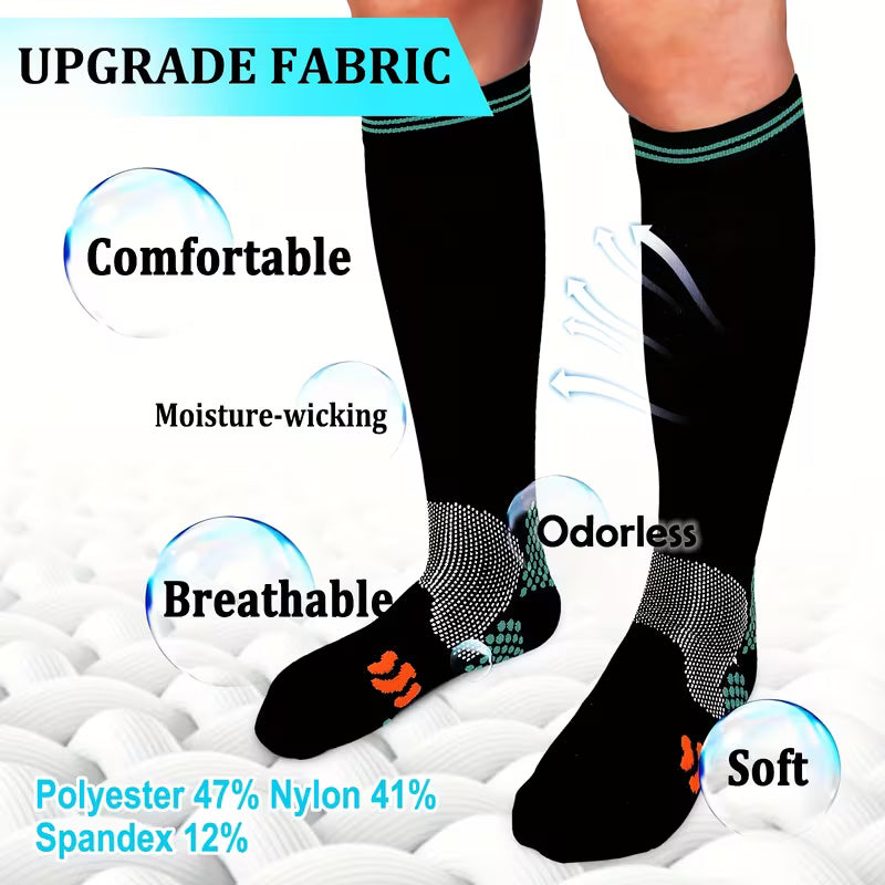 Premium Compression Athletic Knee-High Socks