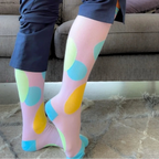 Bubble Pop Pink Compression Socks
